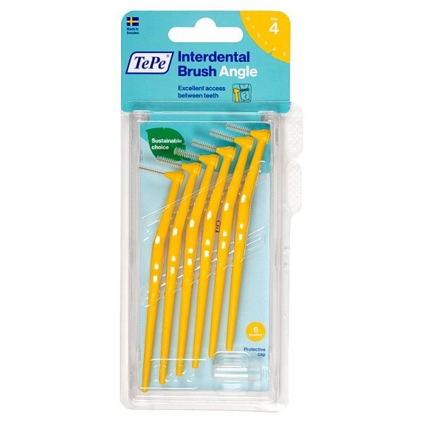 TePe Interdental Brush Angle Yellow Size 4 6 pack