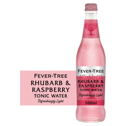 Fever-Tree Refreshingly Light Sweet Rhubarb & Raspberry Tonic Water 500ml