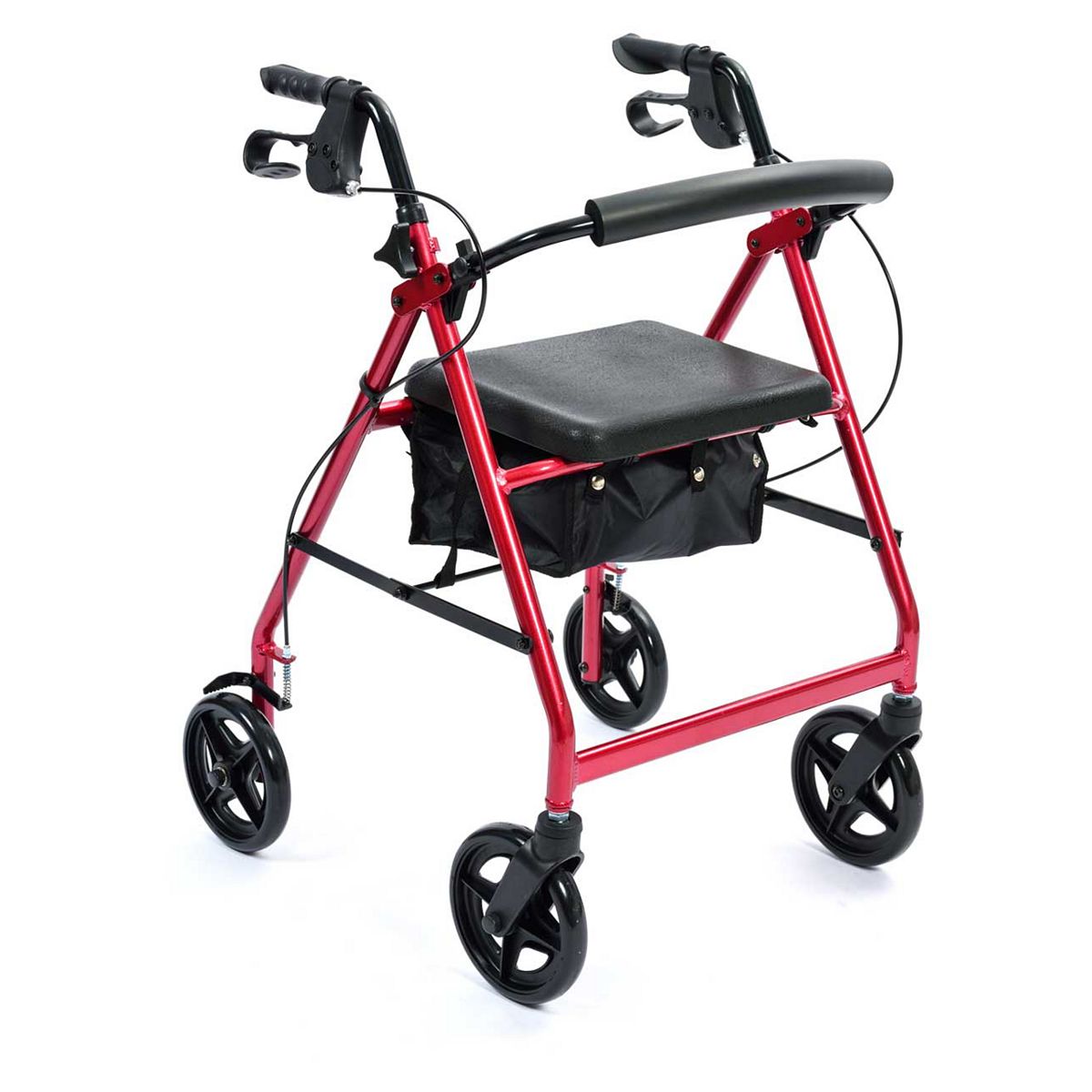 NRS Healthcare A-Series 4-Wheel Rollator- Red GOODS Boots   