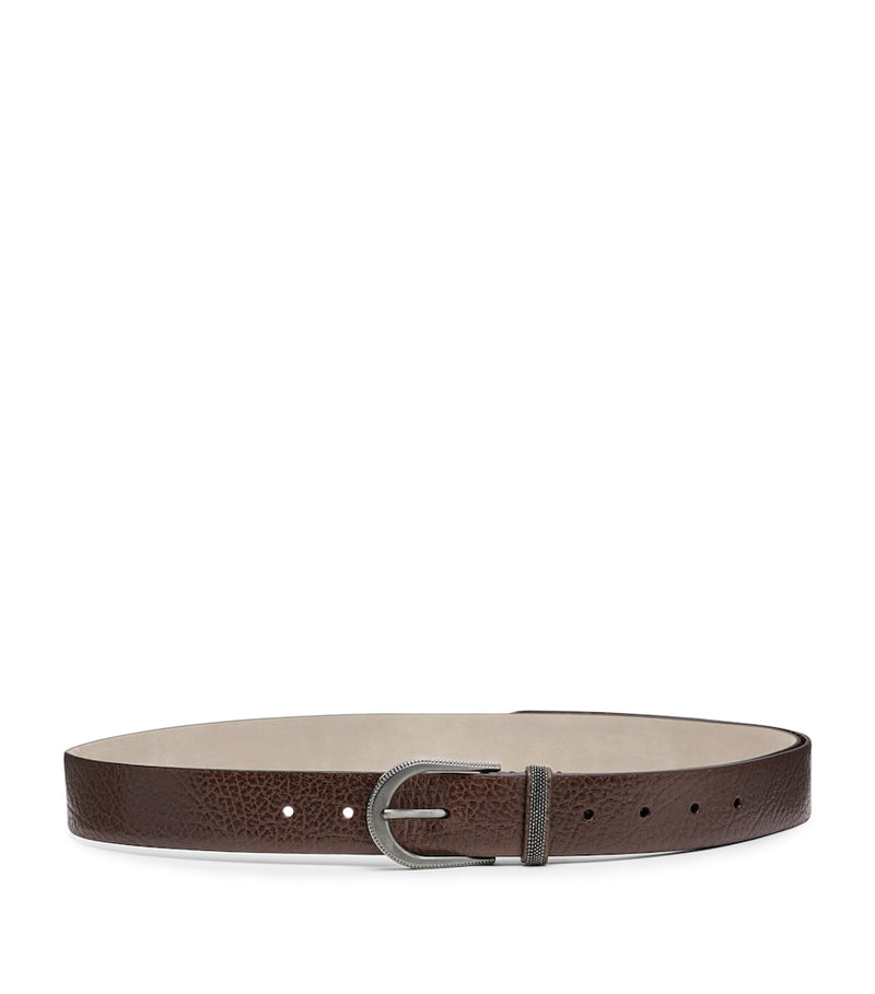 Brunello Cucinelli hammered calfskin belt (British brand)