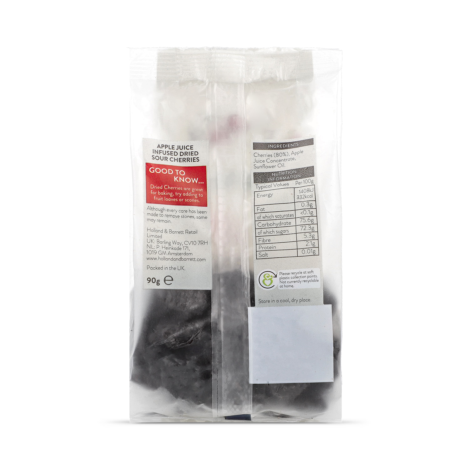 Holland & Barrett Dried Cherries 90g, UK version