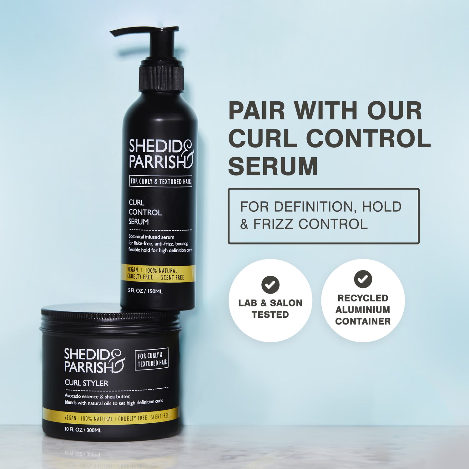 Shedid & Parrish curl styler 300ml, imported from the UK