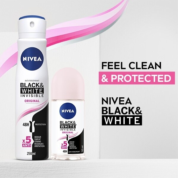 NIVEA Black & White Anti-Perspirant Deodorant Spray 250ml GOODS Superdrug   