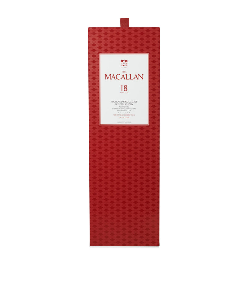 The Macallan 18-Year-Old Sherry Oak Single Malt Scotch Whisky 70cl (British brand)