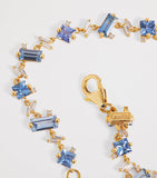 Suzanne Kalan yellow gold diamond and blue sapphire one of a kind bracelet, imported from the UK