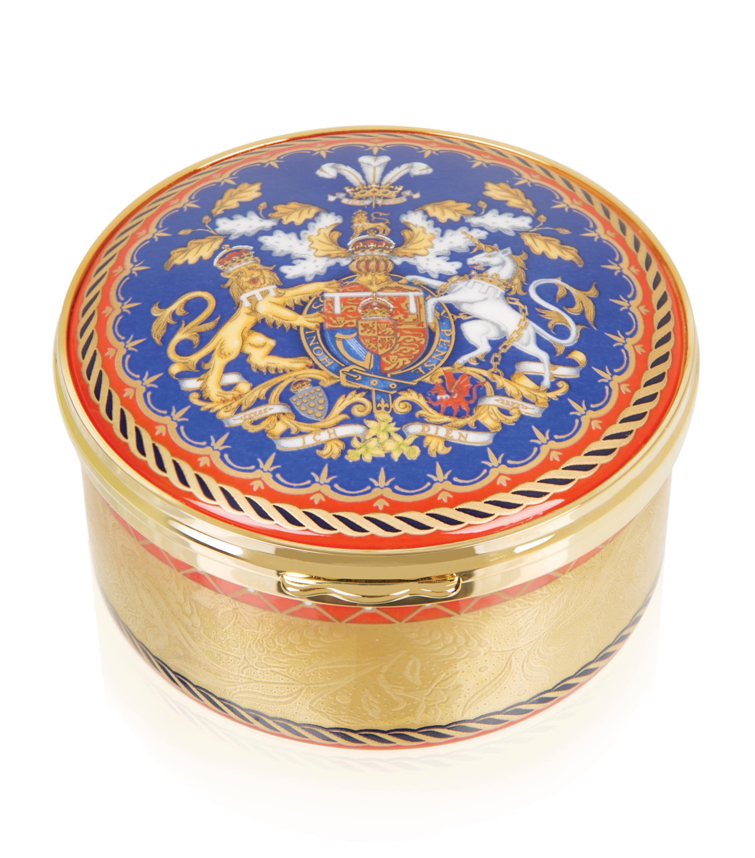 Harrods commemorative hinged box for the Prince of Wales 70th birthday, UK version