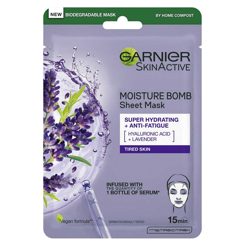 Garnier Moisture Bomb Lavender Revitalising Sheet Mask 28g