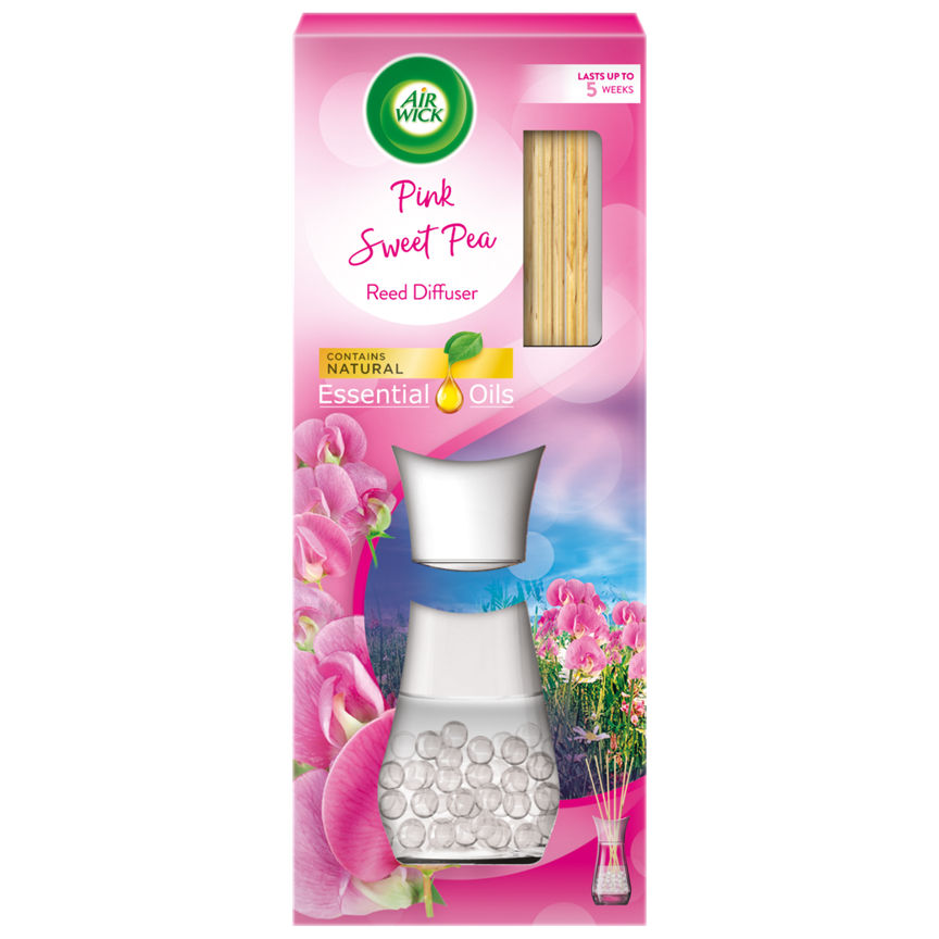 Air Wick Essential Oils Reed Diffuser Pink Sweet Pea General Household ASDA   