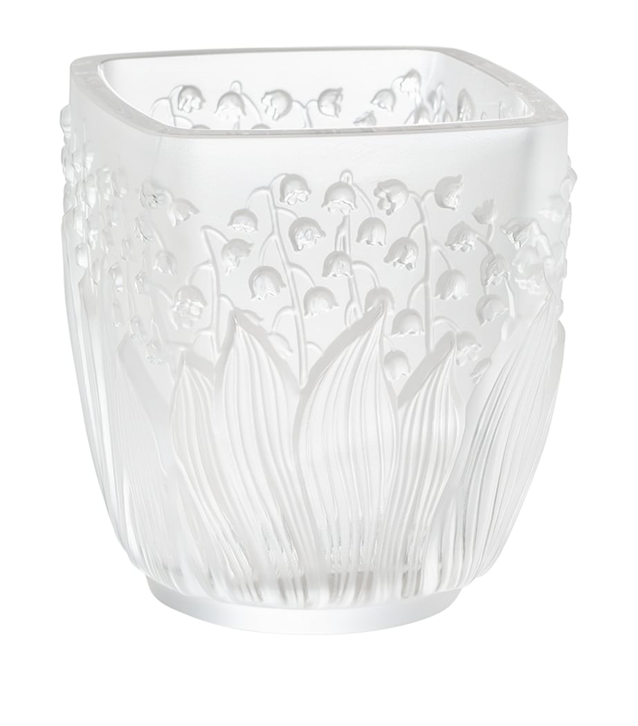 Lalique crystal Muguet votive vase 10.5cm, UK version