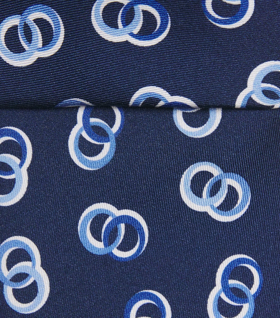 Isaia silk tie hand-cut folded seven times 8cm, UK version