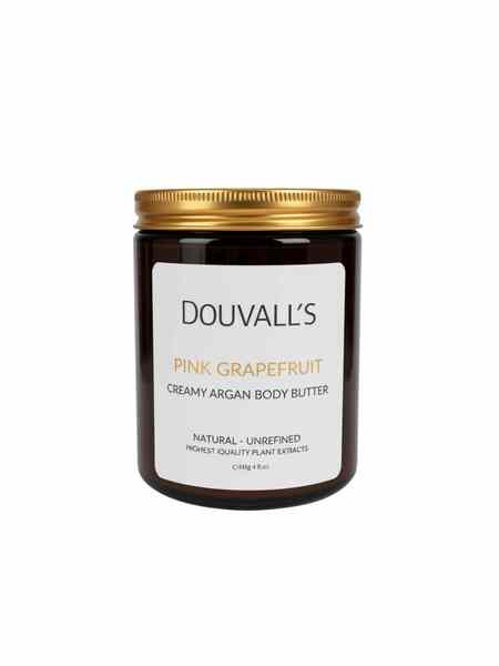 Douvall's Organic Argan Body Butter Pink Grapefruit 240ml - British product