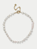 Autograph 18ct gold plated freshwater pearl knot necklace - British product