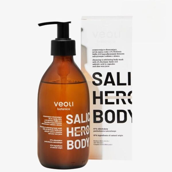 Veoli Botanica Salic Hero exfoliating body wash 280ml (British brand)