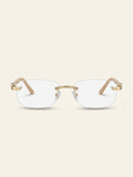 Cartier CT0048O rectangular metal eyeglasses (British brand)