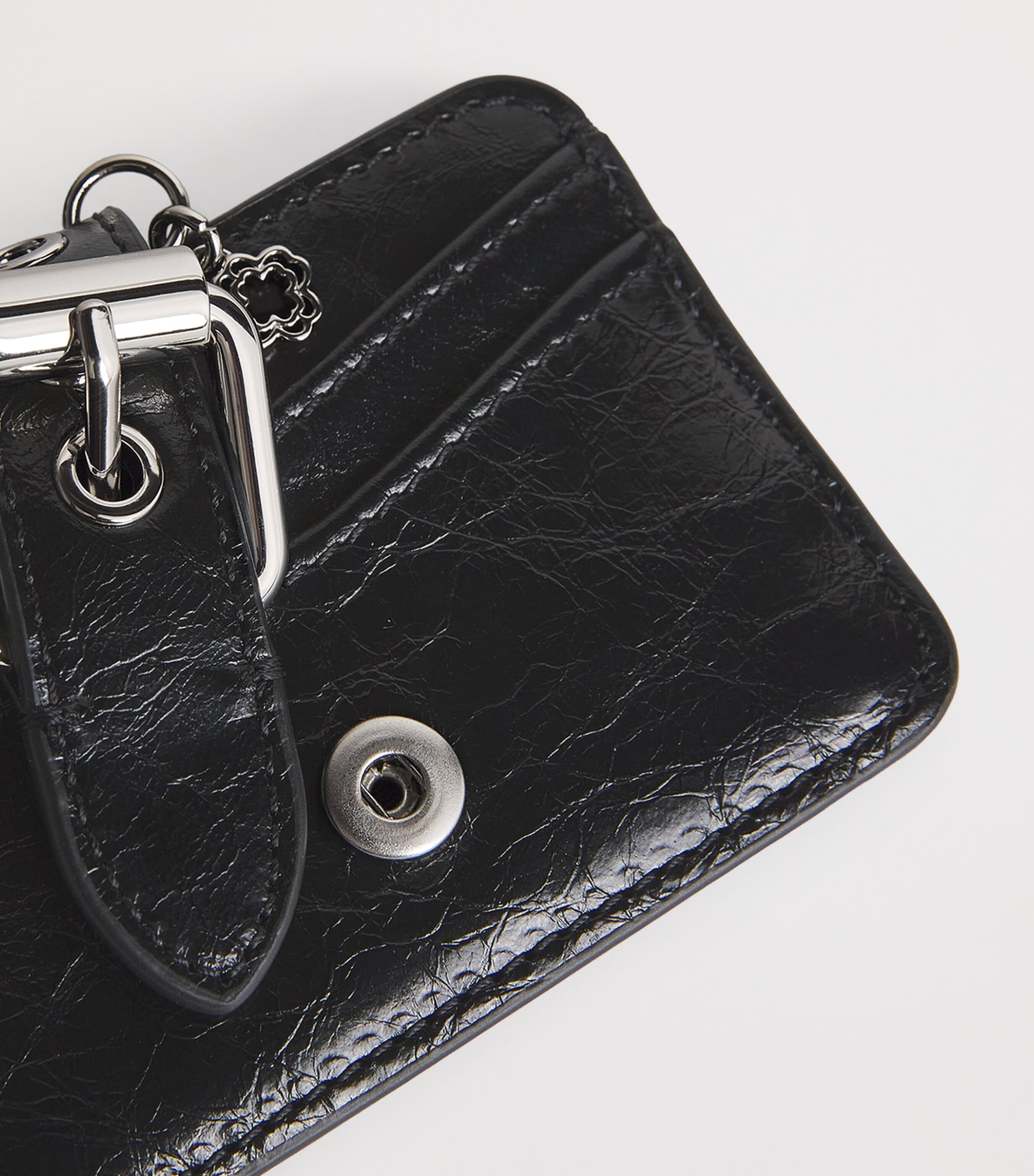 Maje cracked leather Miss M card holder, imported from the UK