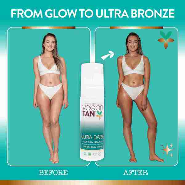 VeganTan Ultra Dark Self Tan Mousse 150ml (British brand)