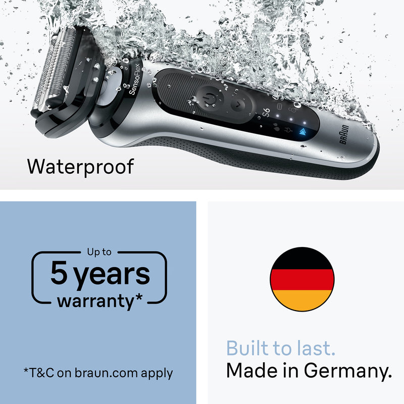 Braun Series 6 electric shaver Silver - British product
