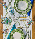 Les Ottomans crystal wine glasses with hand-painted floral designs, UK version