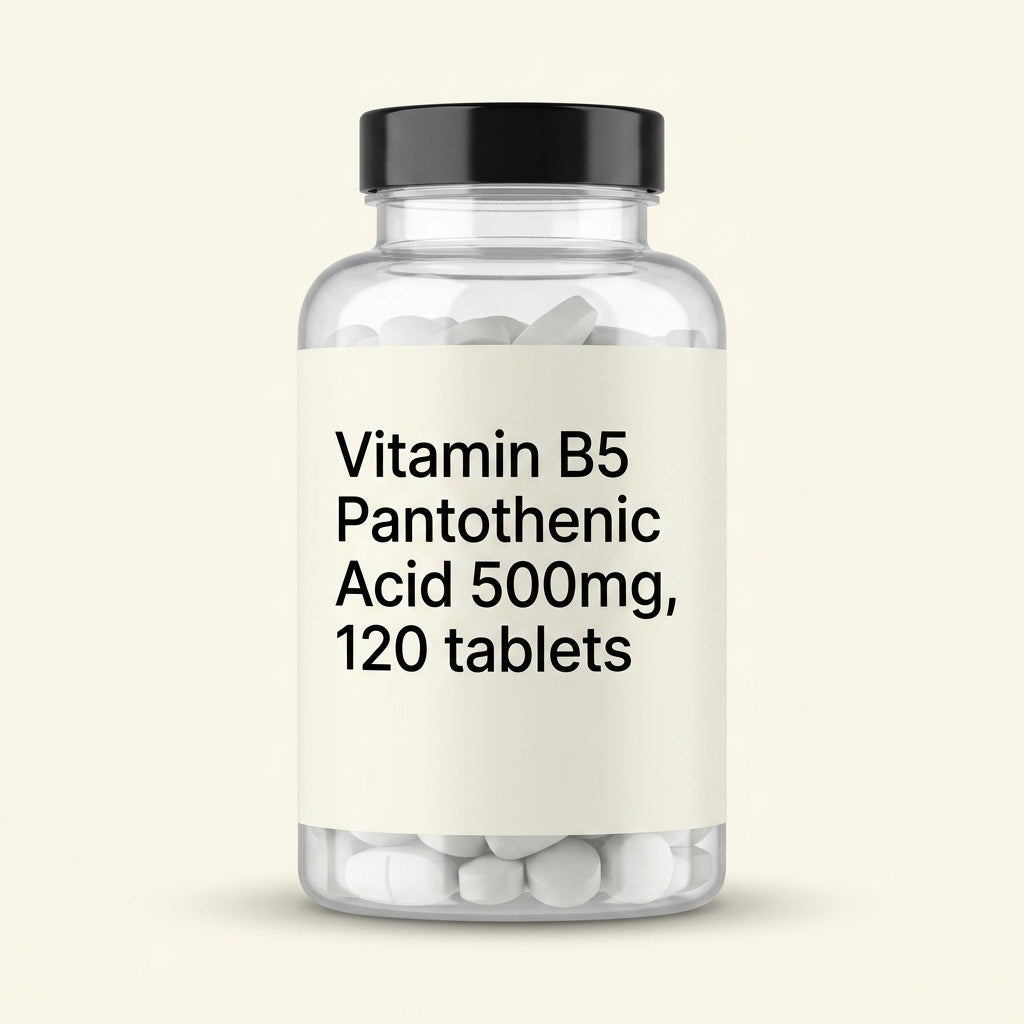 Holland & Barrett vitamin B5 slow release 500mg 120 tablets, imported from the UK