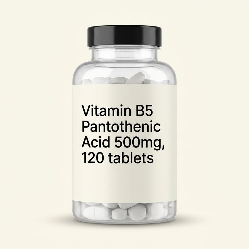 Holland & Barrett vitamin B5 slow release 500mg 120 tablets, imported from the UK