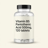 Holland & Barrett vitamin B5 slow release 500mg 120 tablets, imported from the UK