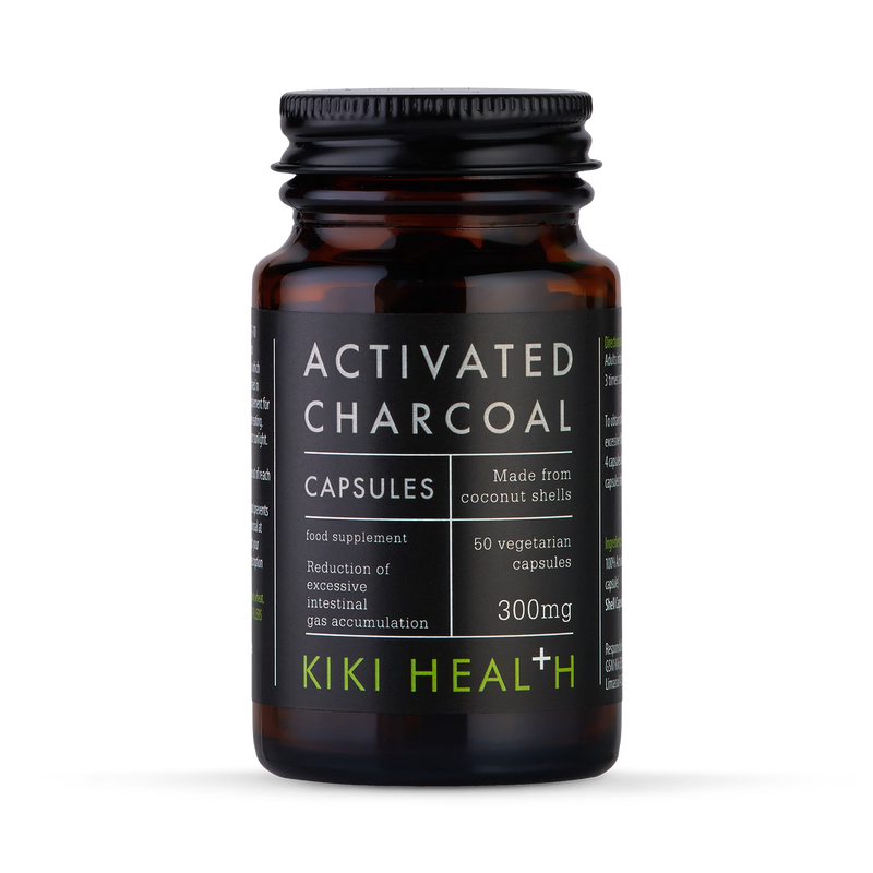 KIKi Health activated charcoal capsules 50 vegicaps, imported from the UK