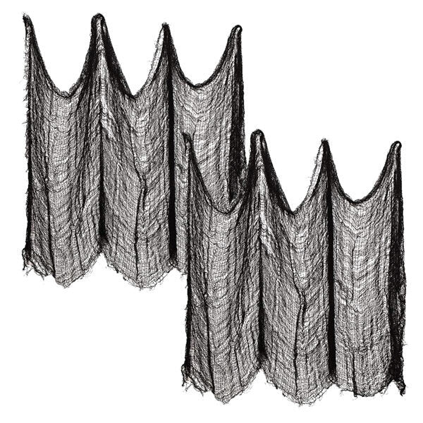 Livingandhome Halloween gauze decorations 2-pack black, UK version