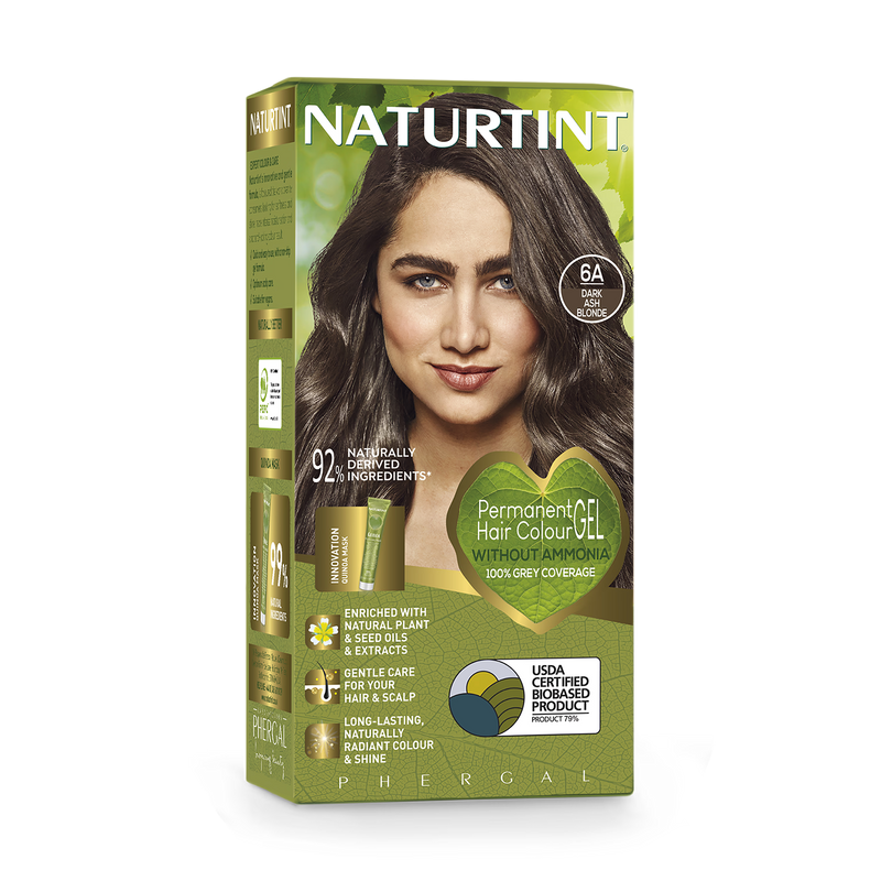 Naturtint permanent hair colour 6A Dark Ash Blonde, imported from the UK