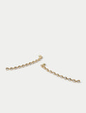 18k gold plated drop earrings with cubic zirconia, imported from the UK