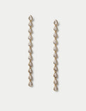 18k gold plated drop earrings with cubic zirconia, imported from the UK