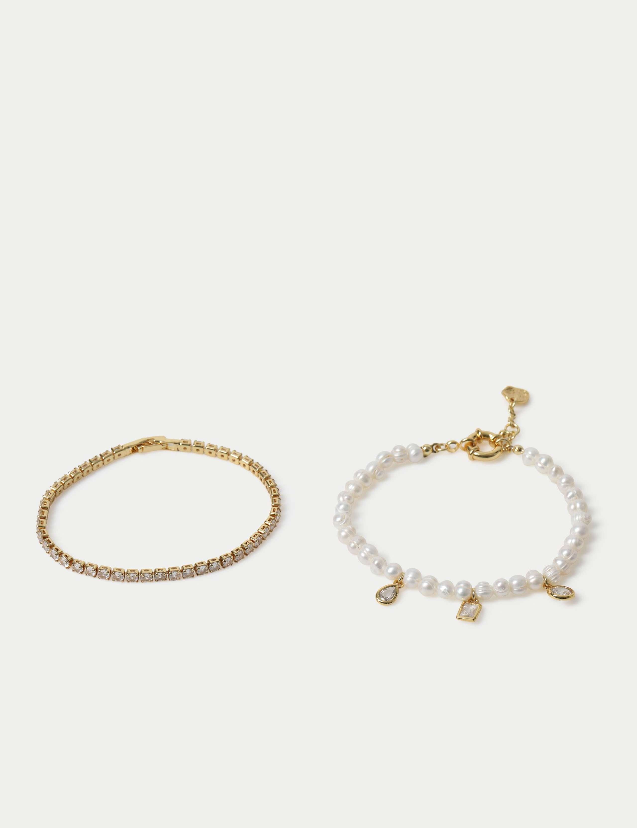18k gold plated pearl bracelet, UK version