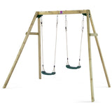Plum wooden double swing set 222x162x224cm, imported from the UK