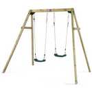 Plum wooden double swing set 222x162x224cm, imported from the UK