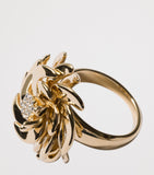 Miu Miu crystal-embellished floral ring - British product