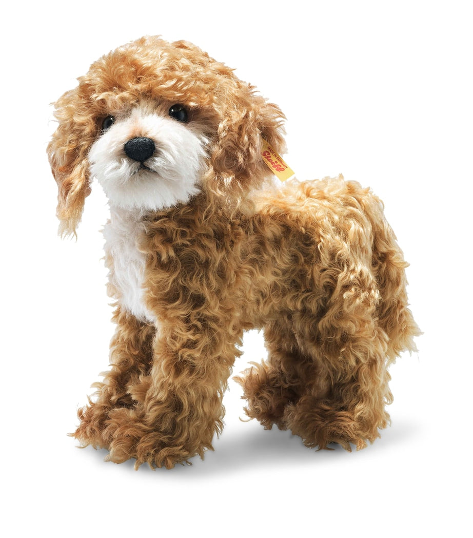 Steiff Cockapoo plush dog toy with mohair fur, 27cm (British brand)