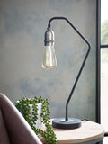 Brooklyn black matte table lamp with retro bulb, imported from the UK