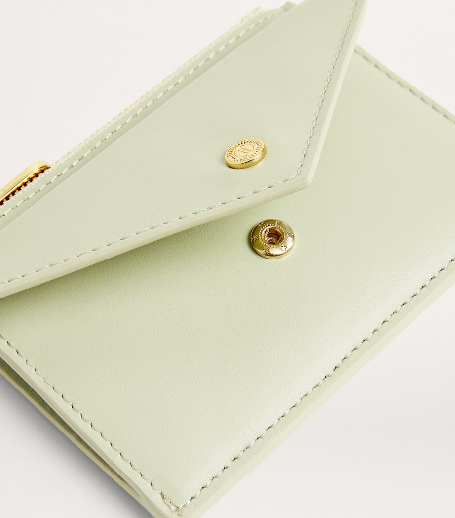 Harrods leather zip-up card holder Italian leather - British product