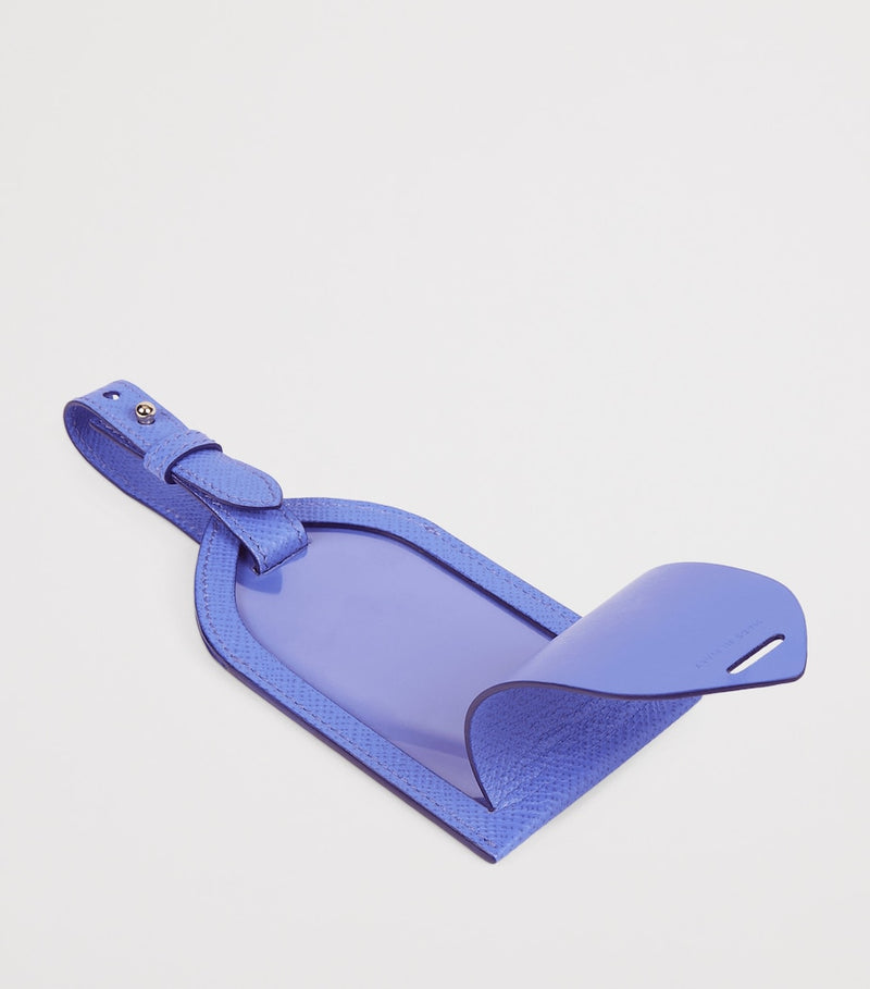 Smythson calfskin Panama luggage tag (British brand)