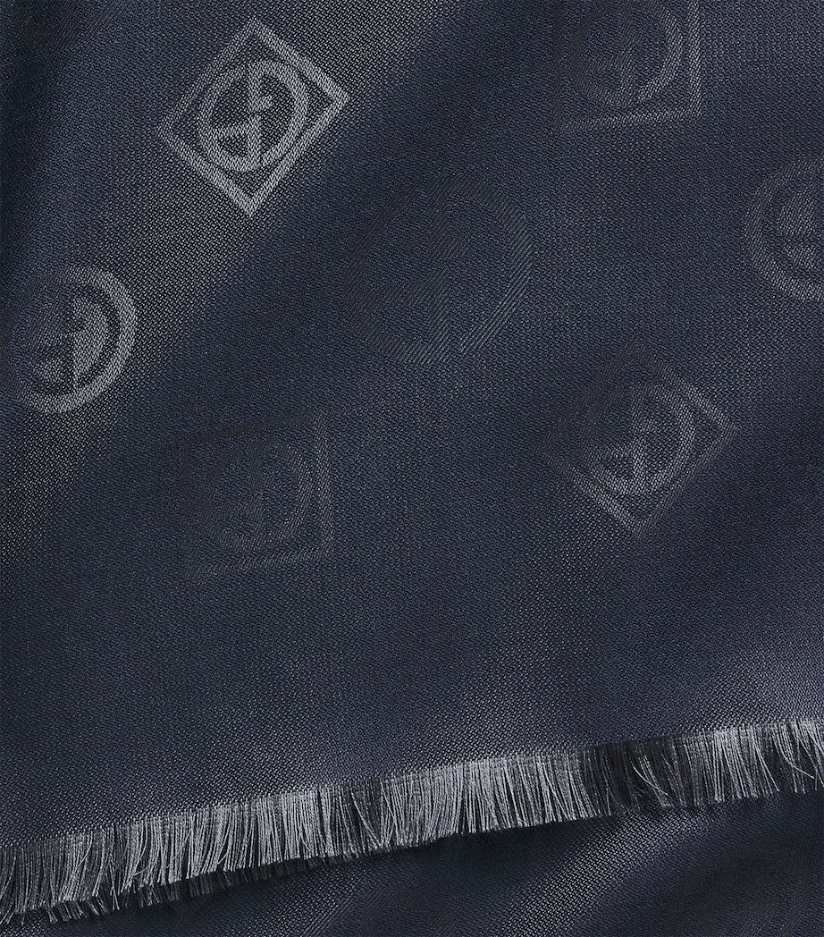 Giorgio Armani silk jacquard scarf 78x204cm, UK version