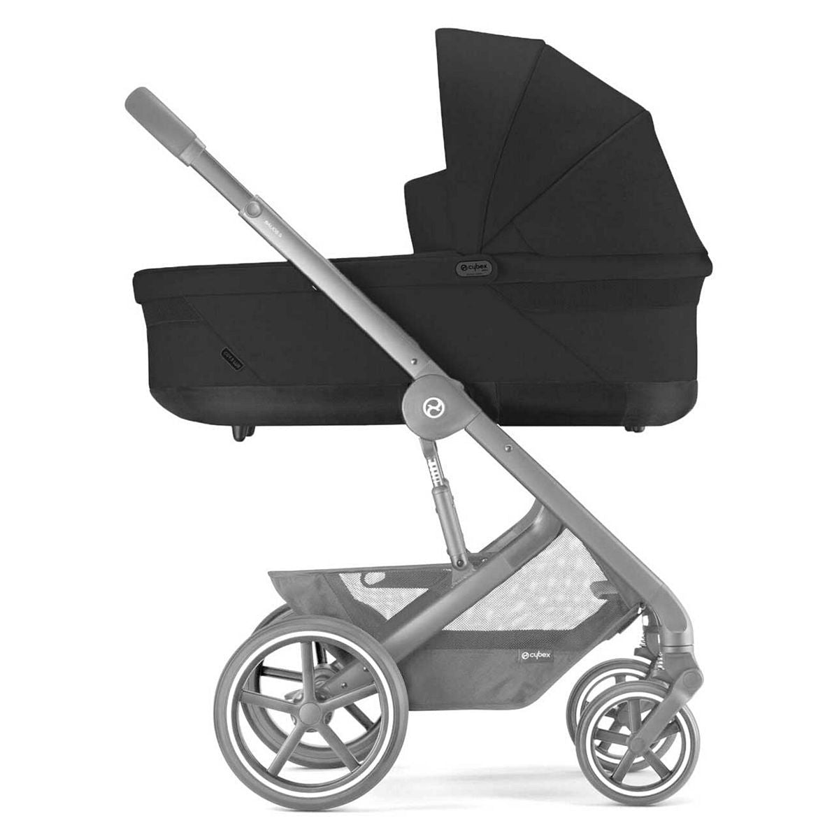 Cybex Balios S Lux Pushchair Carrycot 2023 - Moon Black GOODS Boots   