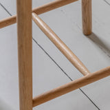 Gallery Tonto natural oak bar stool with saddle seat (British brand)