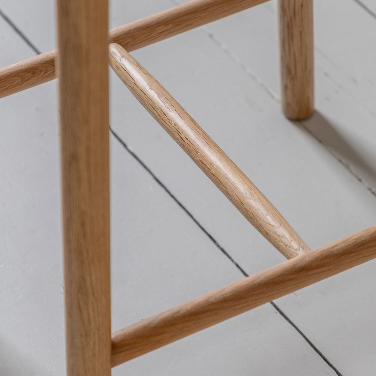 Gallery Tonto natural oak bar stool with saddle seat (British brand)