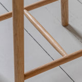 Gallery Tonto natural oak bar stool with saddle seat (British brand)