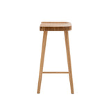 Gallery Tonto natural oak bar stool with saddle seat (British brand)