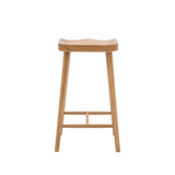 Gallery Tonto natural oak bar stool with saddle seat (British brand)