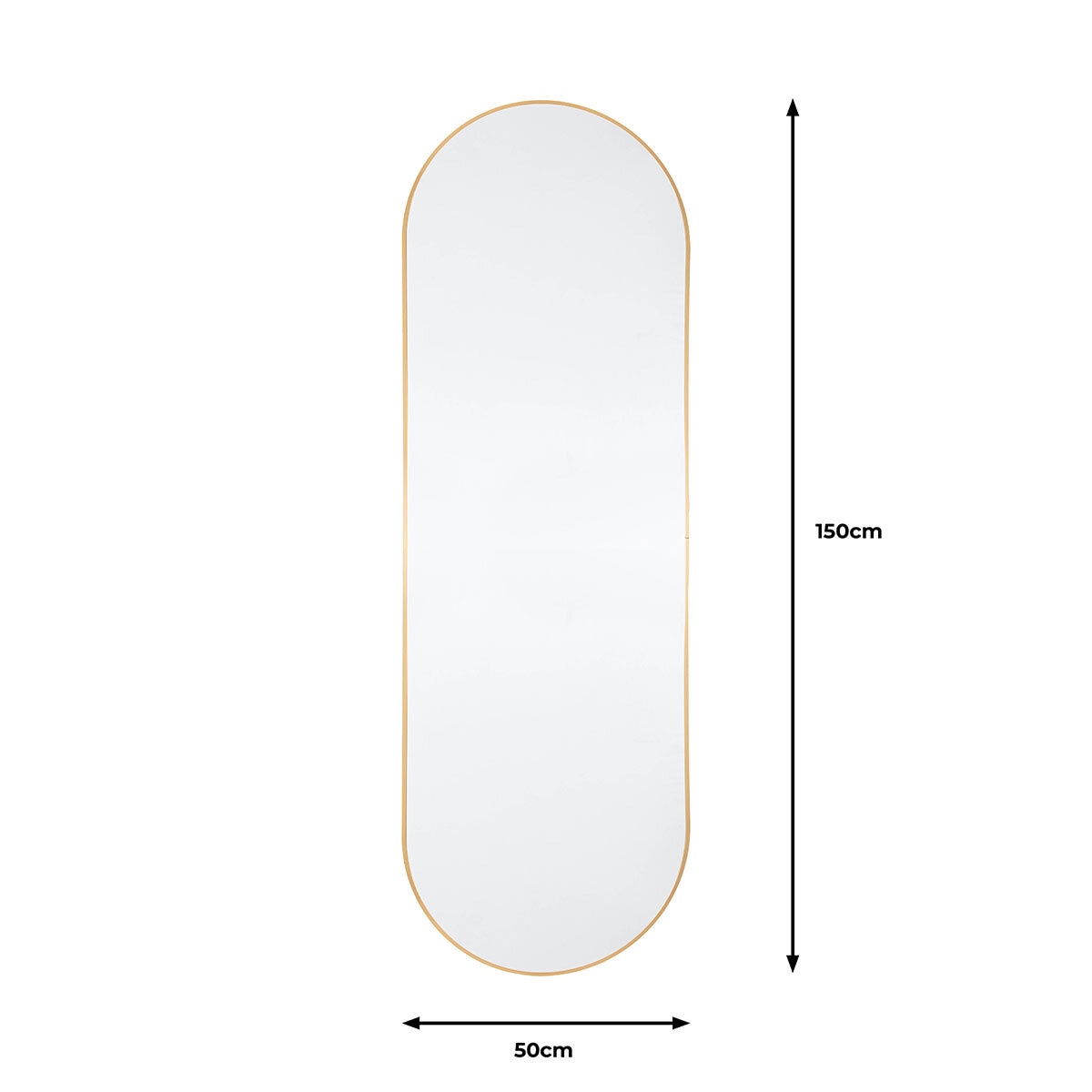 Gallery gold leaner mirror 150 cm - British product