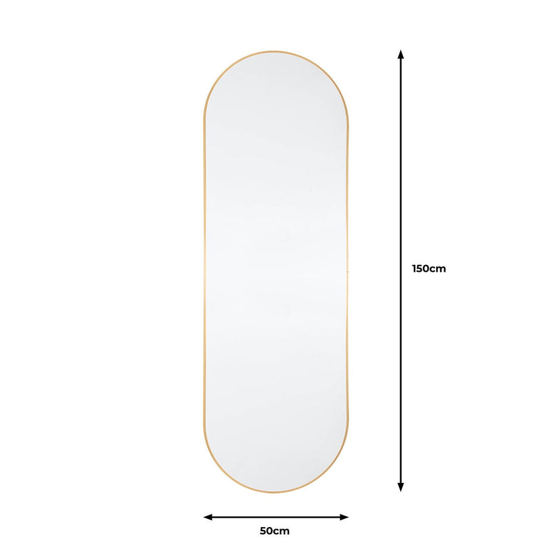 Gallery gold leaner mirror 150 cm - British product