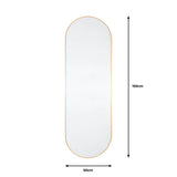 Gallery gold leaner mirror 150 cm - British product