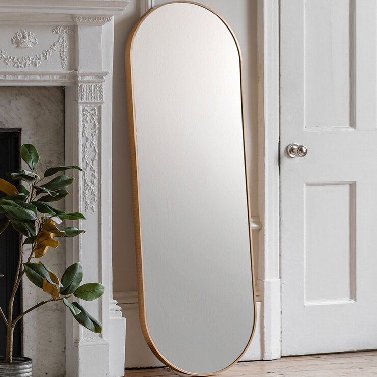 Gallery gold leaner mirror 150 cm - British product