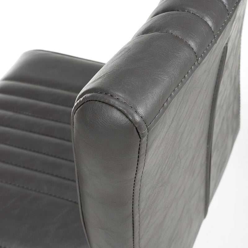 Shankar grey faux leather cantilever bar stool 2 pack (British brand)